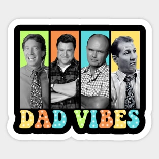 Retro Dad Vibes 90s Dad Vibes, Happy Fathers Day Sticker